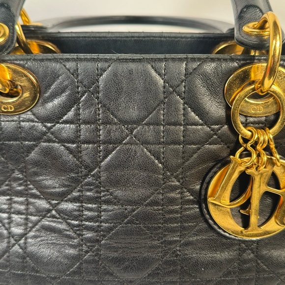 Lady Dior Lambskin Cannage Excellent Used Cond. with Dust Bag & Cert‎ Of Auth - Picture 10 of 14